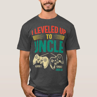 Mens I Leveled Up To Uncle 2023 New Uncle  Promote T-Shirt