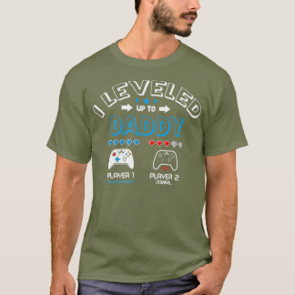 Mens I Levelled Up To Daddy 2021 Funny Shirt Soon