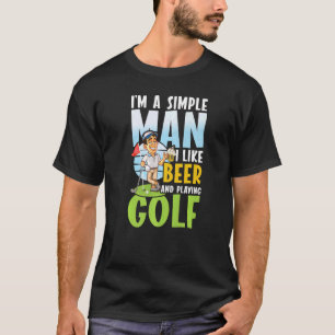 Mens I Like Beer And Playing Golf Pro Sport T-Shirt