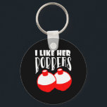 Men's I Like Her Bobbers Funny Fishing Couples Gif Key Ring<br><div class="desc">Men's I Like Her Bobbers Funny Fishing Couples Gifts</div>