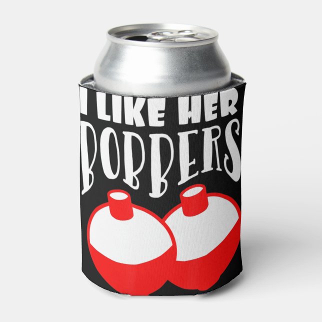 Men's I Like Her Bobbers T-Shirt Funny Fishing Cou Can Cooler (Can Front)