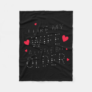 Mens I Like My Wife A Little Bit Older Premium Tri Fleece Blanket