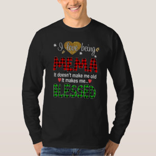 Mens I Love Being Mema Christmas Red Caro T-Shirt
