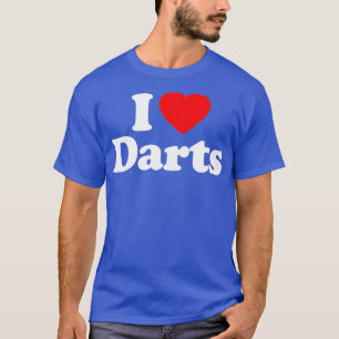 Mens I Love Darts Heart Souvenir Funny T-Shirt