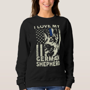 Mens I Love German Shepherd Cute German Shepard D Sweatshirt