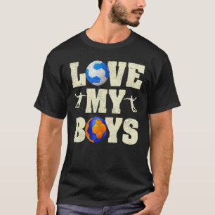 Mens I Love My Boys Handball Father's Day Handbal T-Shirt