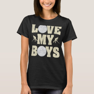 Mens I Love My Boys Hockey Father's Day Hockey Da T-Shirt