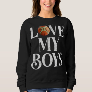 Mens I Love My Boys Netball Netball Dad Father's Sweatshirt