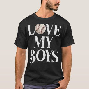 Mens I Love My Boys Softball Softball Dad Father' T-Shirt
