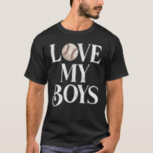 Mens I Love My Boys Softball  Softball Dad Father' T-Shirt