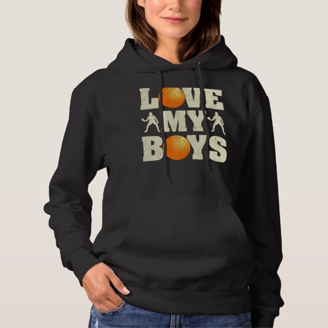 Mens  I Love My Boys Table Tennis Dad Father's Day Hoodie (Front)