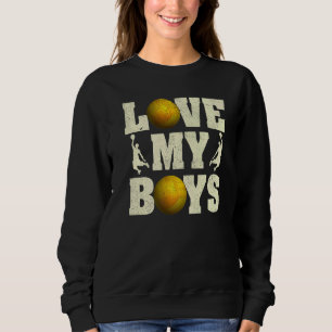 Mens I Love My Boys Volleyball Father's Day Volle Sweatshirt