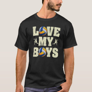 Mens I Love My Boys Volleyball Father's Day Volle T-Shirt