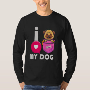 Mens I Love My Dog Pug Dad Pugfather Pet Dog Enth T-Shirt