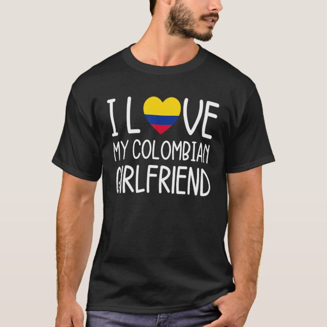 Mens I Love My Gf  Set  I Love My Colombian Girlfr T-Shirt (Front)