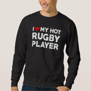 Mens I Love My Hot Husband Cricket Player Fiance Sweatshirt