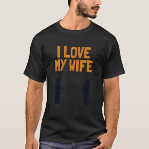 Mens I Love My Wife Kendo Kata Kenjutsu Bokuto Sam T-Shirt