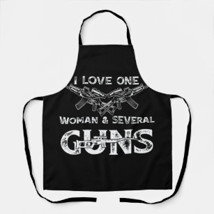 Mens I Love One Woman & Several Guns Apron