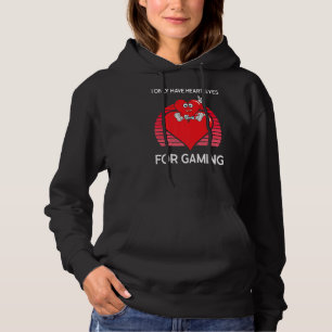 Mens I Only Have Heart Eyes For Gaming Valentine's Hoodie