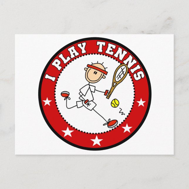 Mens I Play Tennis Tshirts and Gifts Postcard (Front)