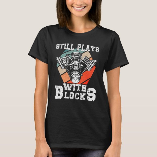 Mens I Play With Blocks Turbo Tuning Tuner T-Shirt (Front)