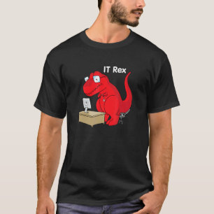 Mens I T Rex  Rex Dinosaur  Information Technology T-Shirt