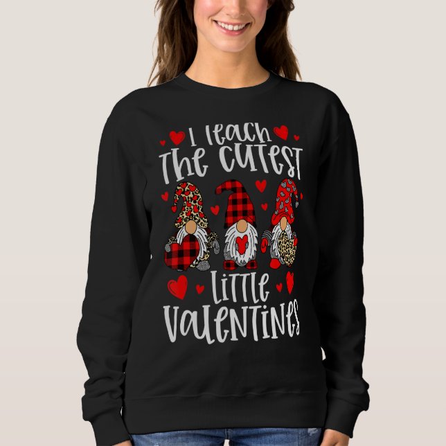 Mens I Teach The Cutest Little Valentines Leopard  Sweatshirt (Front)