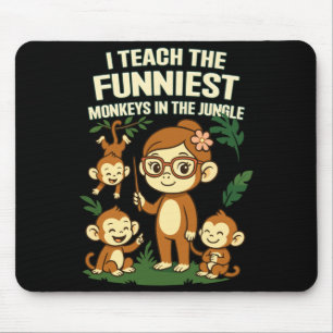 Mens I Teach The Funniest Monkeys Performance Mouse Pad