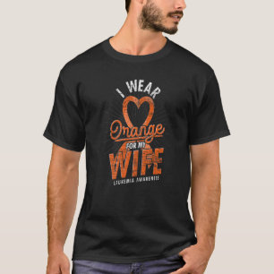 Mens I Wear Orange For My Wife Orange Ribbon Leuke T-Shirt