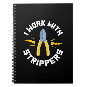 Mens I Work With Electrician Union Notebook