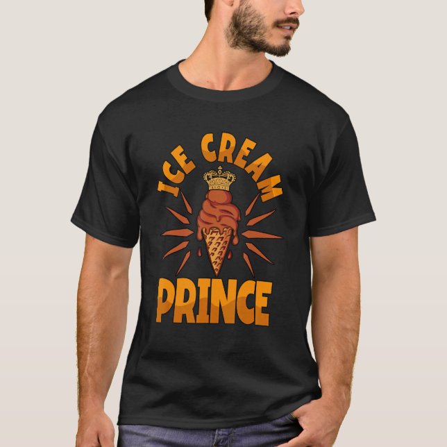 Mens Ice Cream Prince Summer Frozen Gelato T-Shirt (Front)