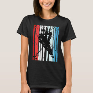 Mens Ice Hockey 46th Birthday Player Motivational T-Shirt