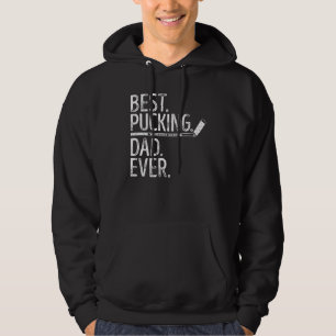 Mens Ice Hockey Best Pucking Dad Ever Daddy Coach  Hoodie