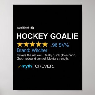 Mens Ice Hockey Goalie Legend Skates Jersey Traine Poster