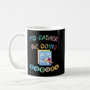 Mens Id Rather Be Doing Sudoku Puzzles Coffee Mug