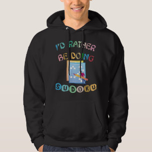Mens Id Rather Be Doing Sudoku Puzzles Hoodie