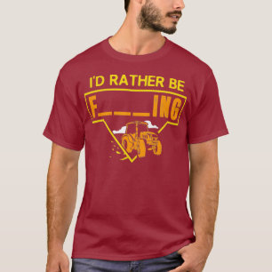 Mens Id Rather Be Farming Tractor Design For A T-Shirt