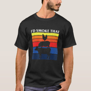 Mens Id Smoke That Beef Pork Chicken Butcher Cut G T-Shirt