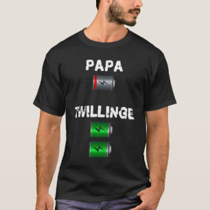 Men's idea father of twins battery empty T-Shirt