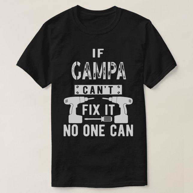 Mens If Gampa Can't Fi It No One Can Grandpa  T-Shirt (Design Front)