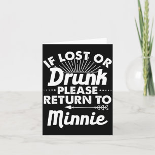 Mens If Lost Or Return To Minnie Gift Name Women Card