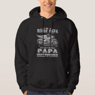 Mens I'm A Biker Papa  Motorcycle Rider Biker Dad Hoodie