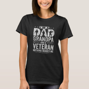 Mens I'M A Dad Grandpa And A Veteran Father Veter T-Shirt
