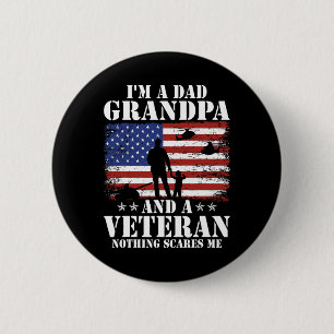 Mens Im A Dad Grandpa And Veteran Shirt Veterans D 6 Cm Round Badge