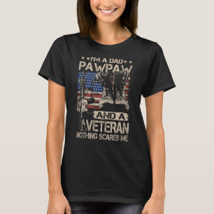 Mens I'm A Dad Pawpaw And A Veteran  Pawpaw Father T-Shirt
