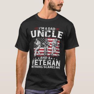 Mens I'm A Dad Uncle T Veteran Father's Day T-Shirt