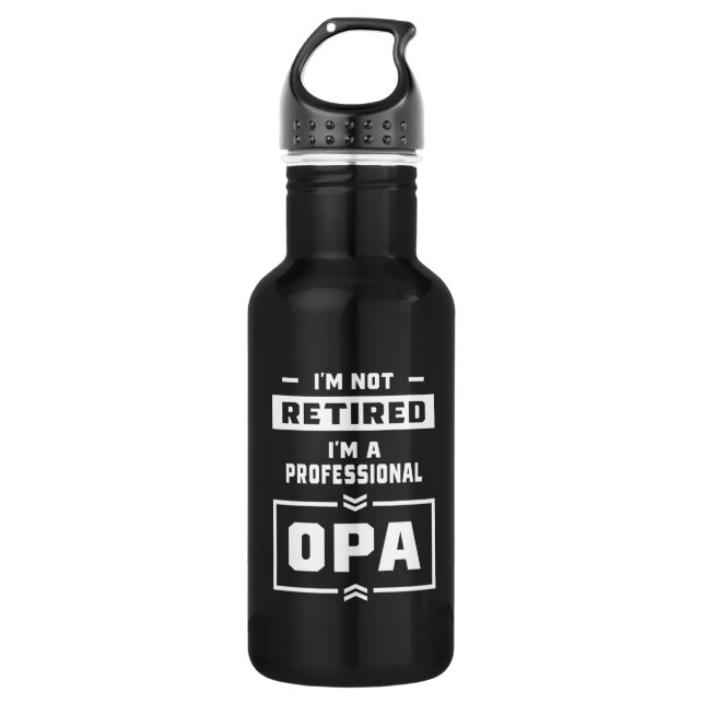 Mens I'm a Professional Opa Retired Gift 532 Ml Water Bottle (Front)