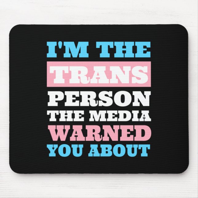 Mens Im a Transgender Tp Slide Flag Performance Mouse Pad (Front)