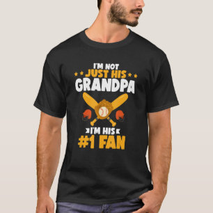 Mens I'm Not Just His Grandpa I'm His 1 Fan Baseb T-Shirt