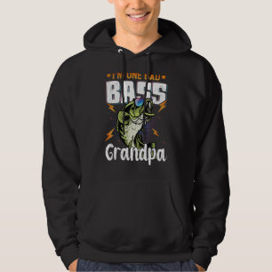 Mens I'm One Bad Bass Grandpa Bass Fishing For Fa Hoodie